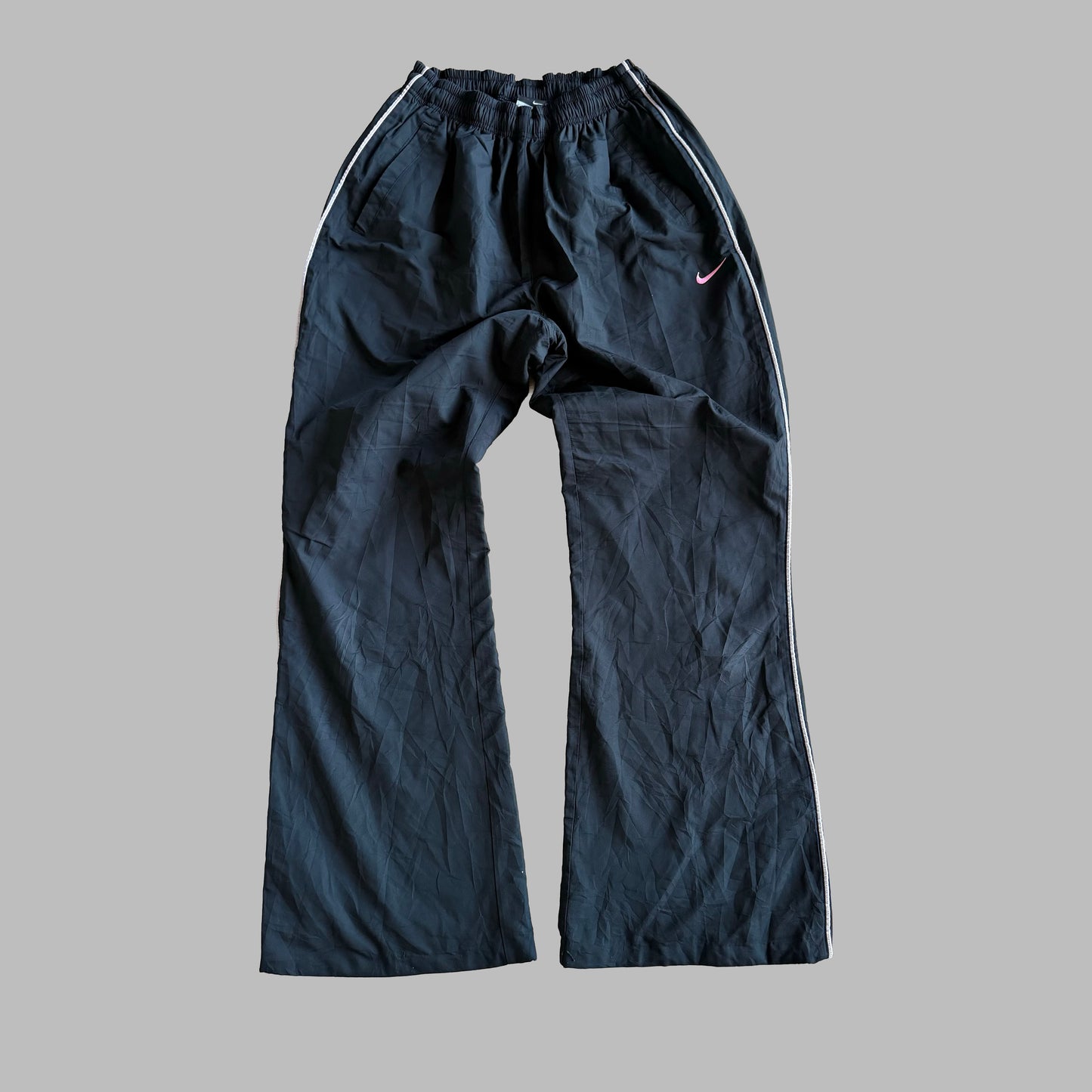 Y2K Nike Striped Wide Leg Track Pants - S