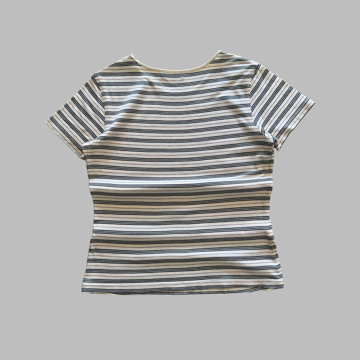 Y2K Burberry Striped Fitted Top - M