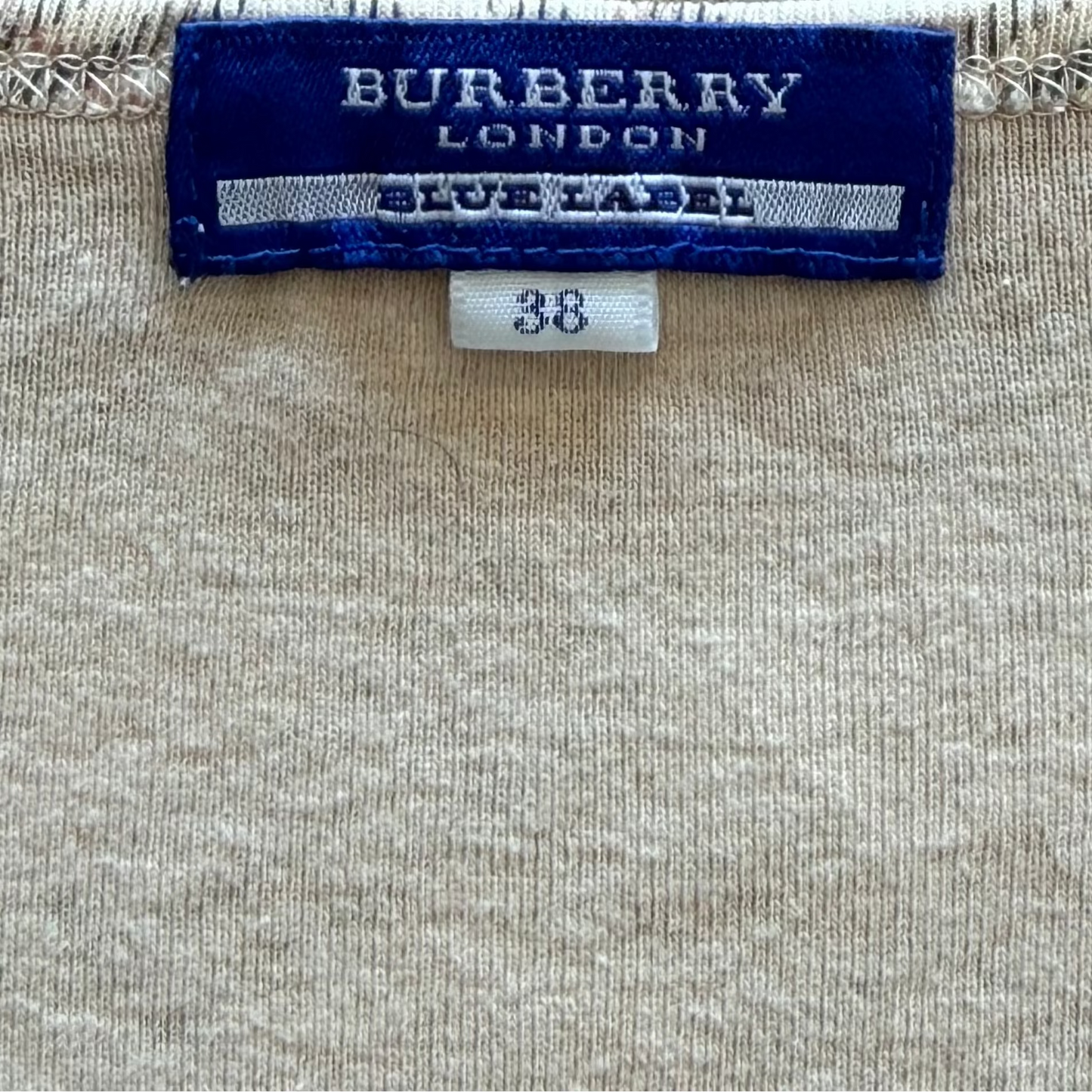Y2K Burberry Blue Label Scoop Neck Synched Top - M