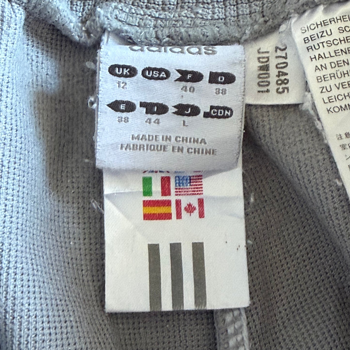 Y2K Adidas Three Stripe Straight Leg Track Pants - S