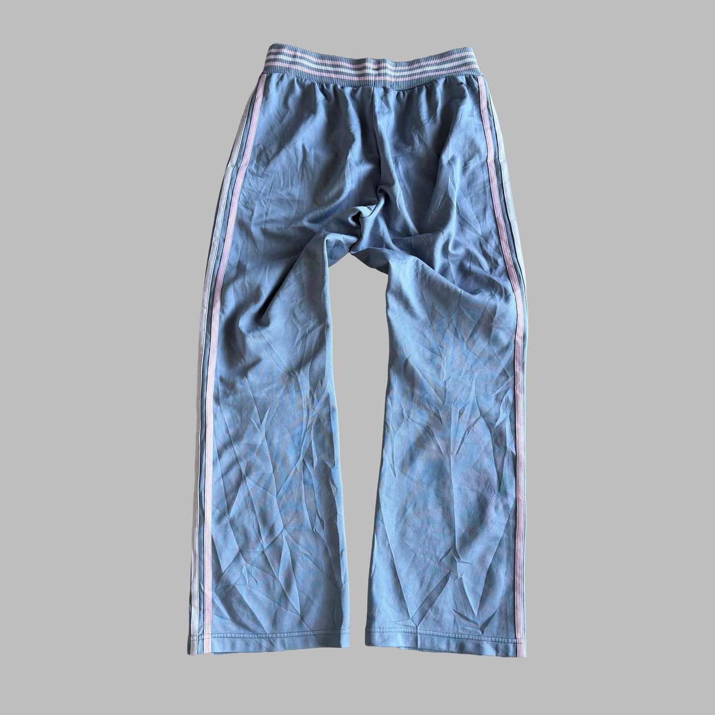 Y2K Adidas Three Stripe Straight Leg Track Pants - S