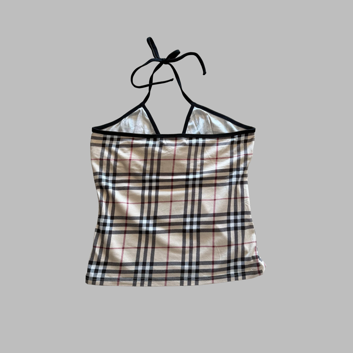Y2K Burberry Deadstock Nova Check Halter - S