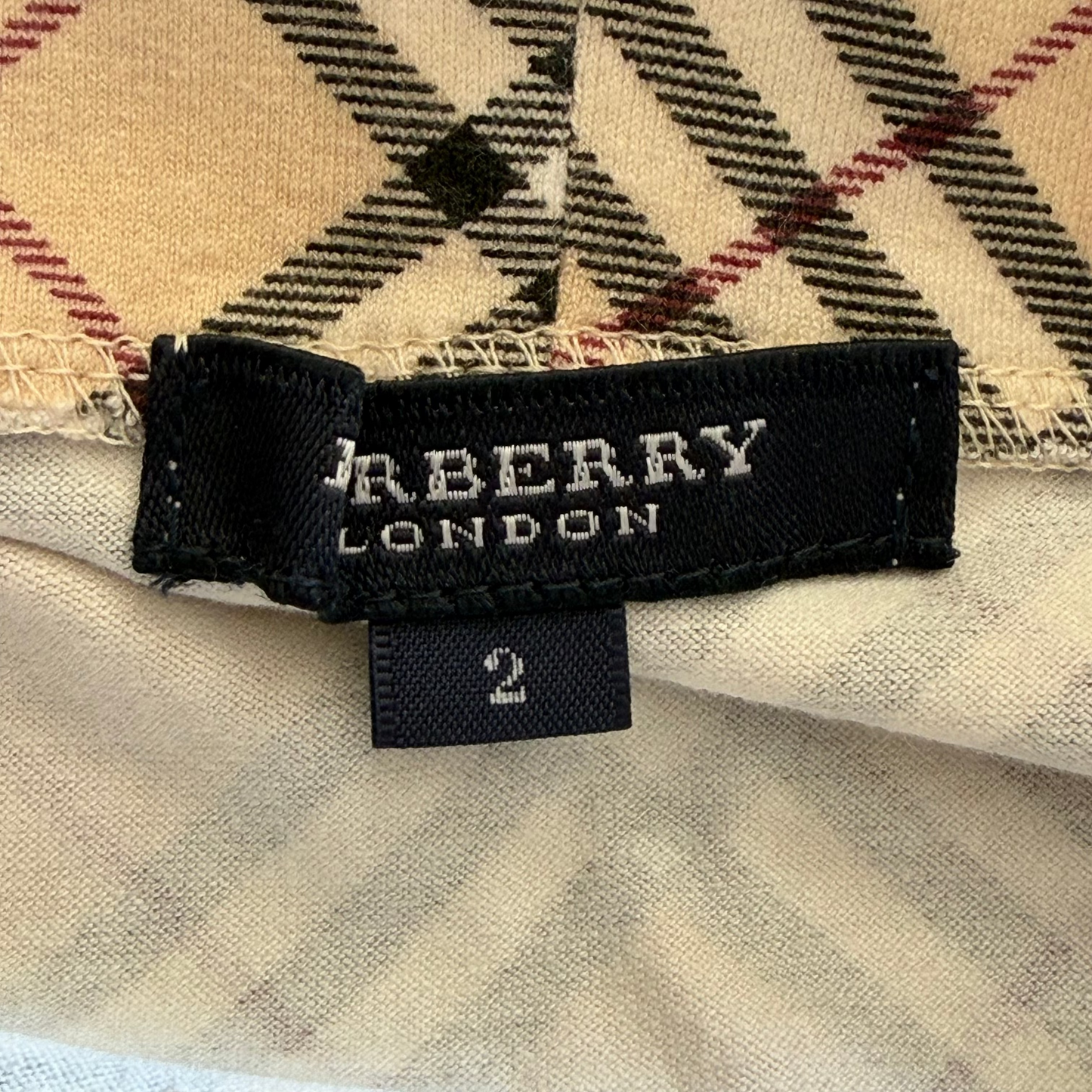 Y2K Burberry Nova Check Turtle Neck Top - M/L