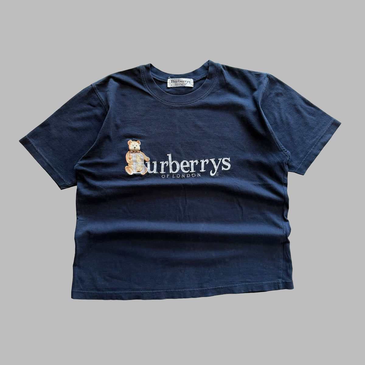 90s Burberry Bear Embroidered T-Shirt - S/M