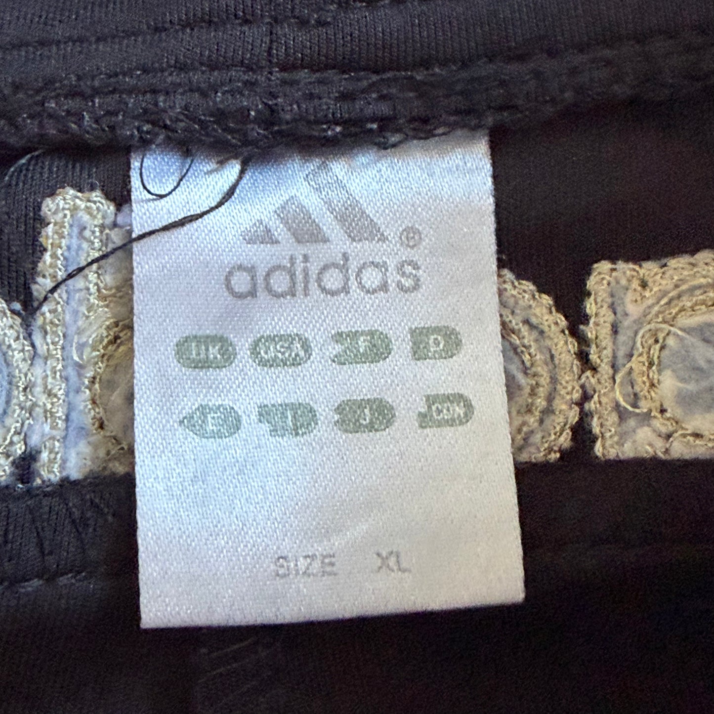 Y2K Adidas Three Stripe Wide Leg Track Pants - M