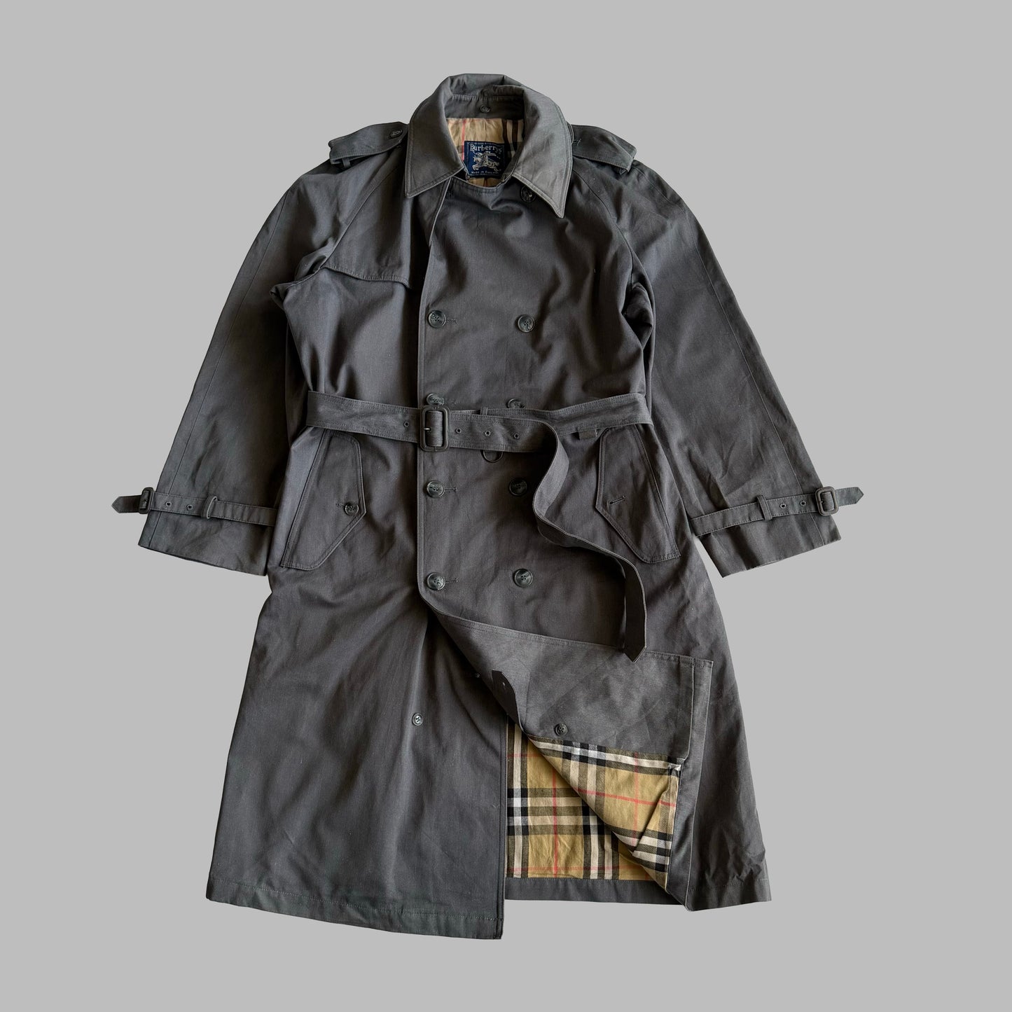 90s Burberry Double Breasted Trench Coat - S/M