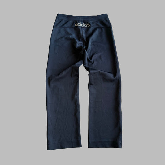 Y2K Adidas Three Stripe Wide Leg Track Pants - M
