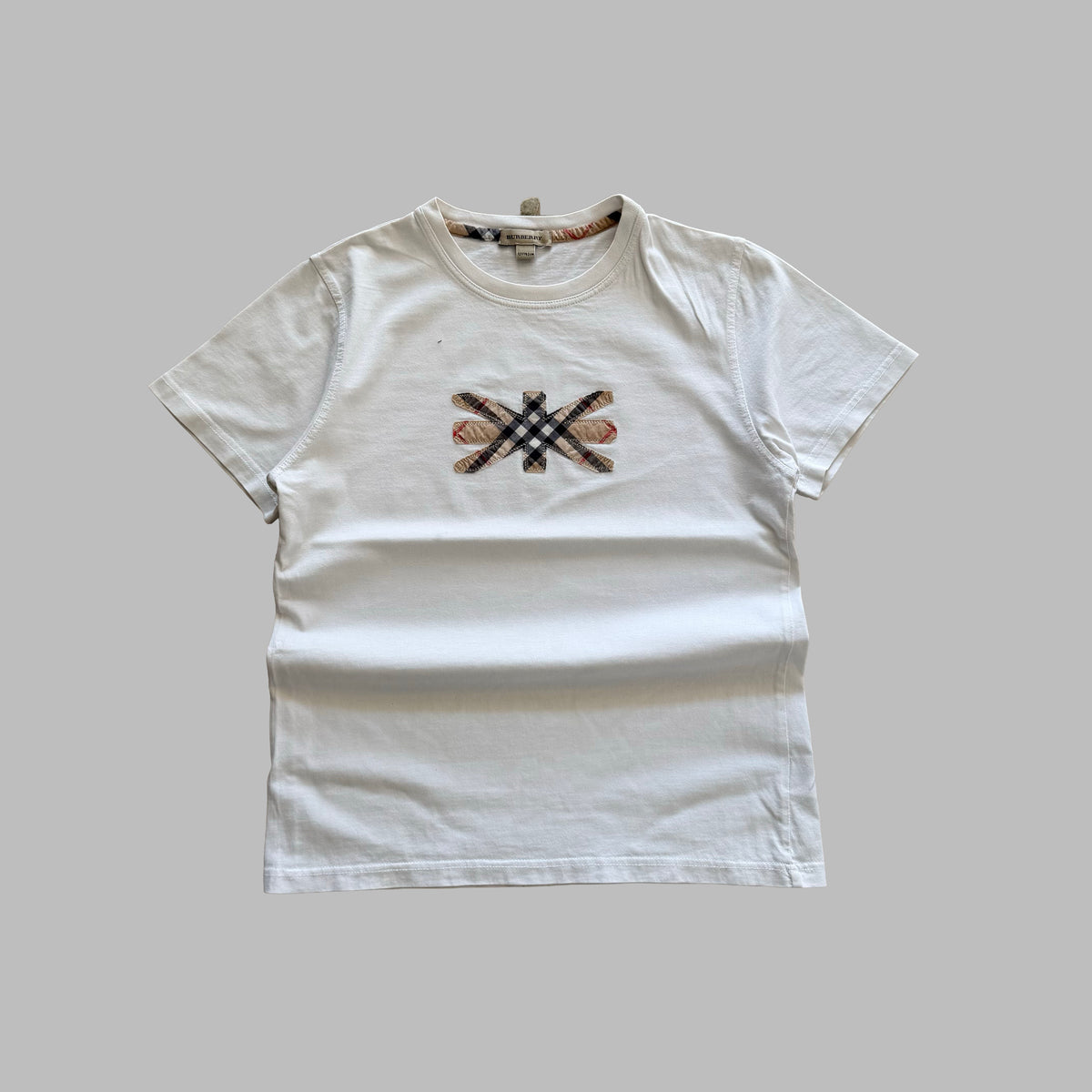Y2K Burberry Embroidered Union Jack Top -S/ M