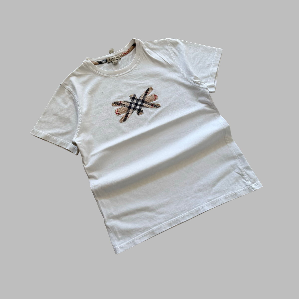Y2K Burberry Embroidered Union Jack Top -S/ M