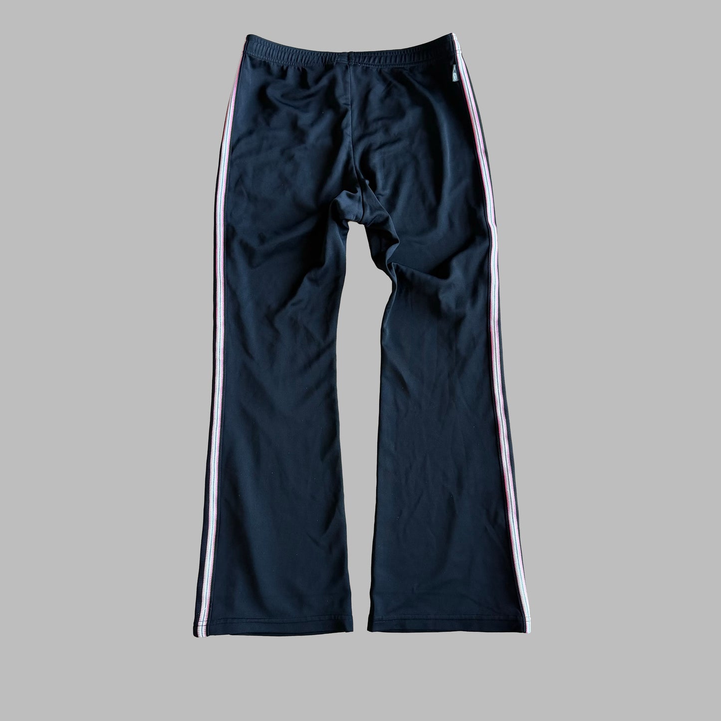Y2K Adidas Three Stripe Wide Leg Track Pants - XS