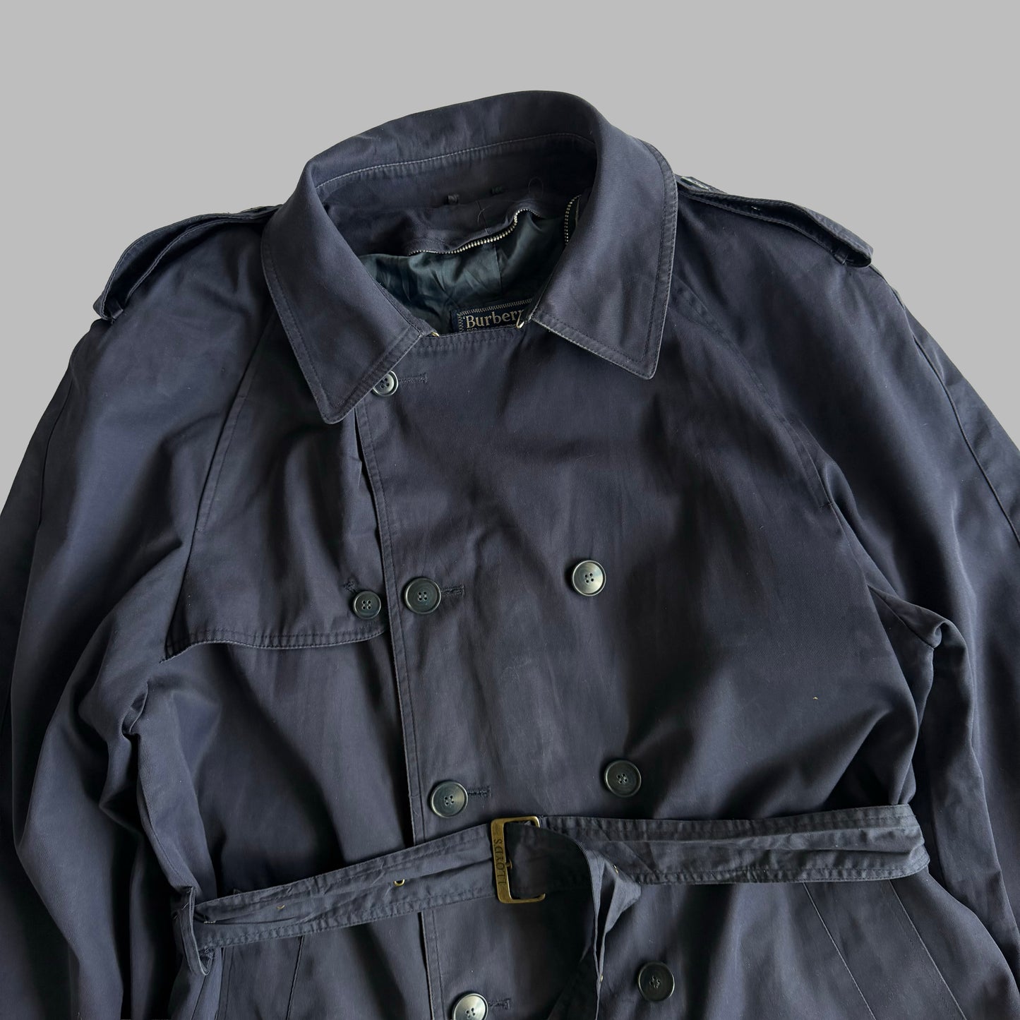 90s Burberry Double Breasted Trench Coat - S/M
