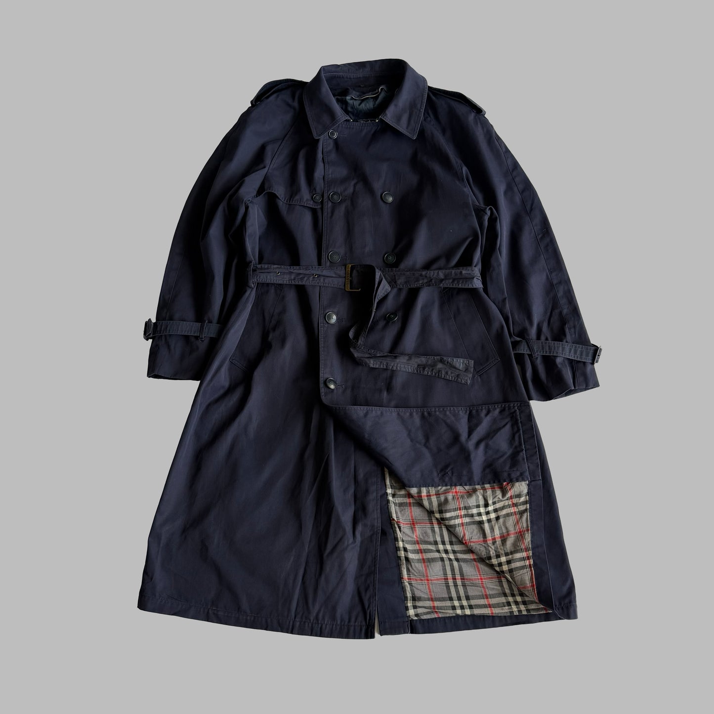 90s Burberry Double Breasted Trench Coat - S/M