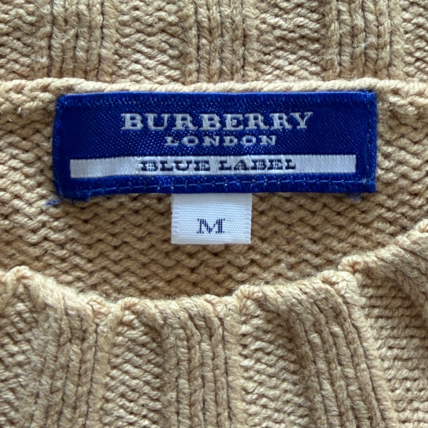Y2K Burberry Blue Label Knitted Top - S/M