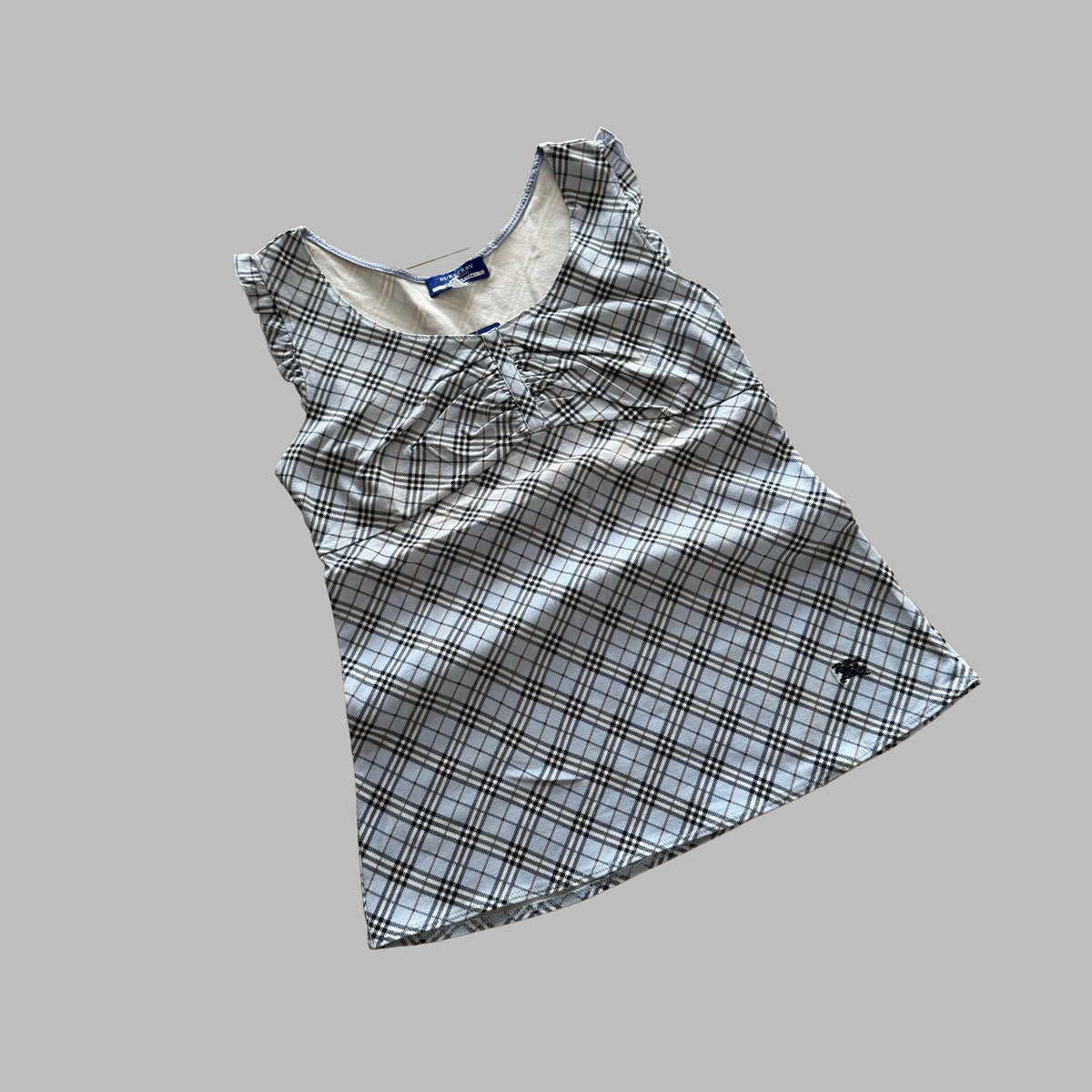 Y2K Deadstock Burberry Blue Label Babydoll Top - S/M
