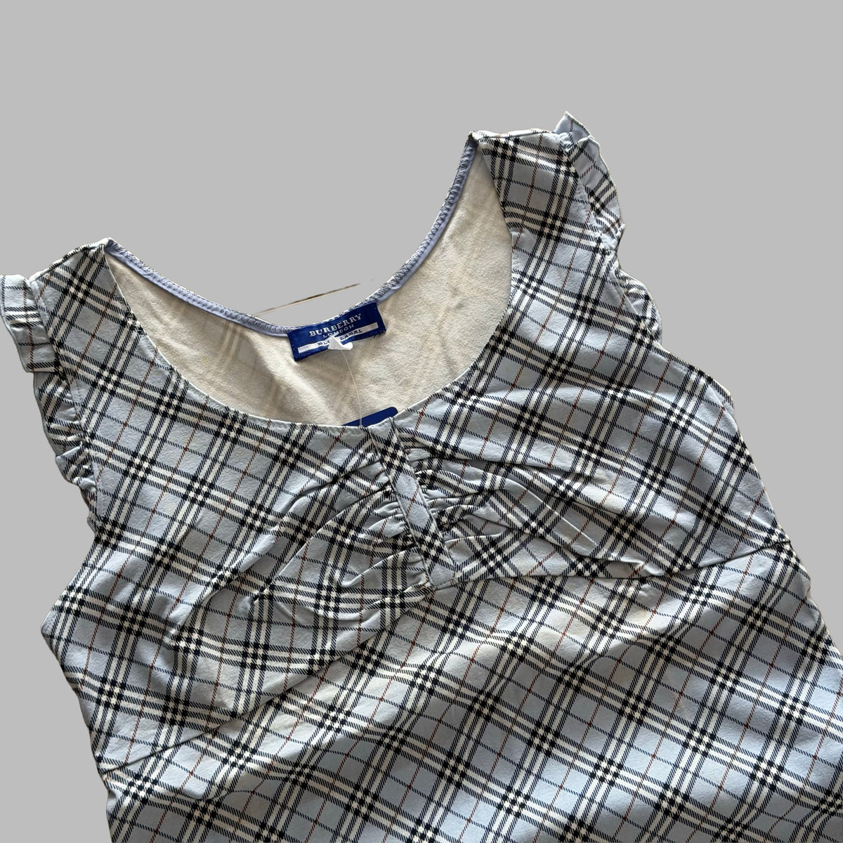 Y2K Deadstock Burberry Blue Label Babydoll Top - S/M