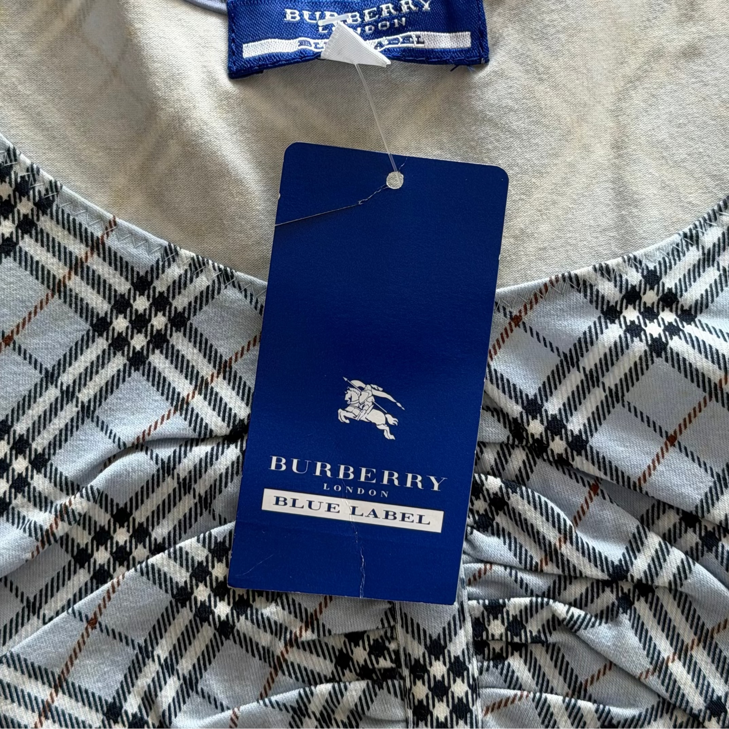Y2K Deadstock Burberry Blue Label Babydoll Top - S/M