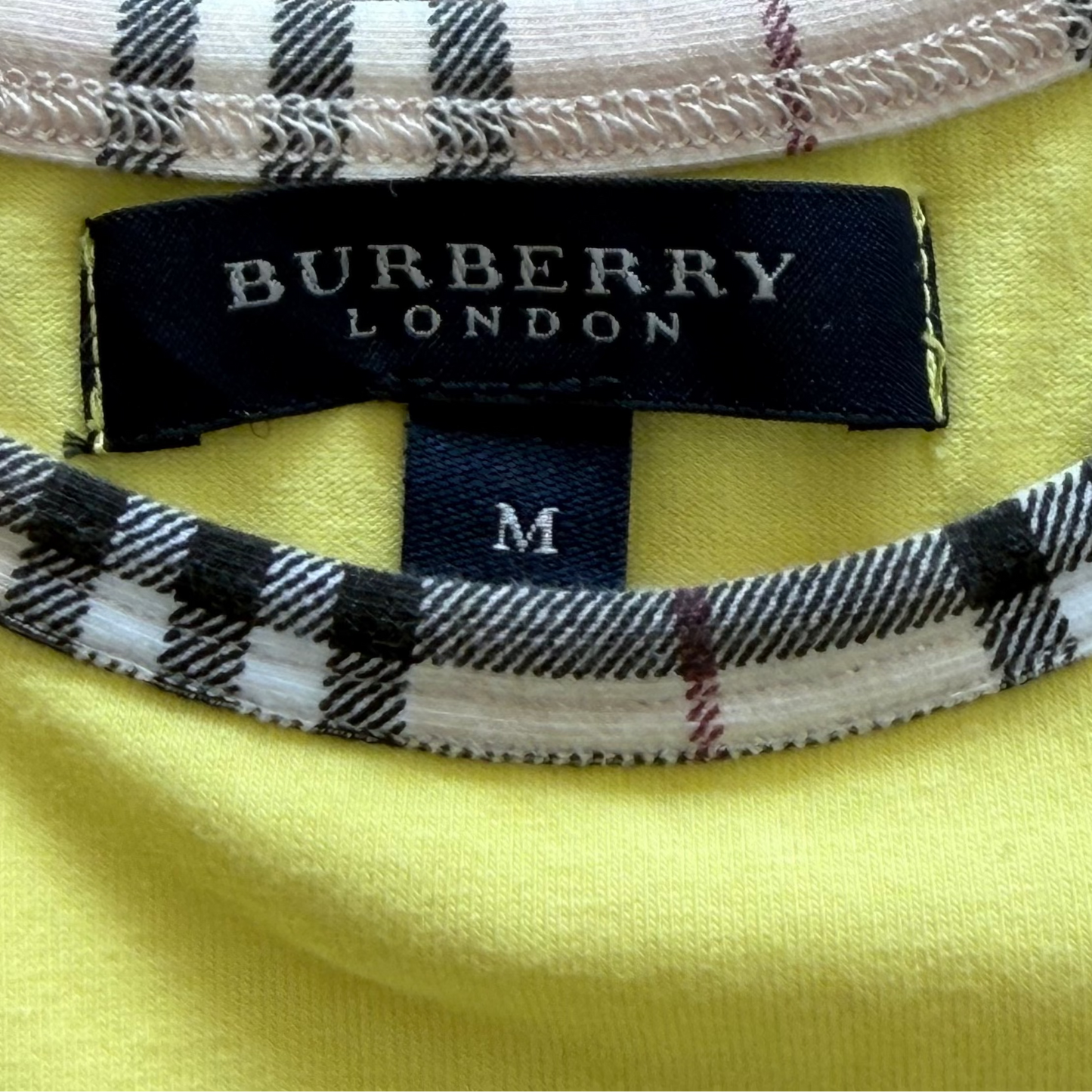 Y2K Burberry Nova Check Trim Top - M/L