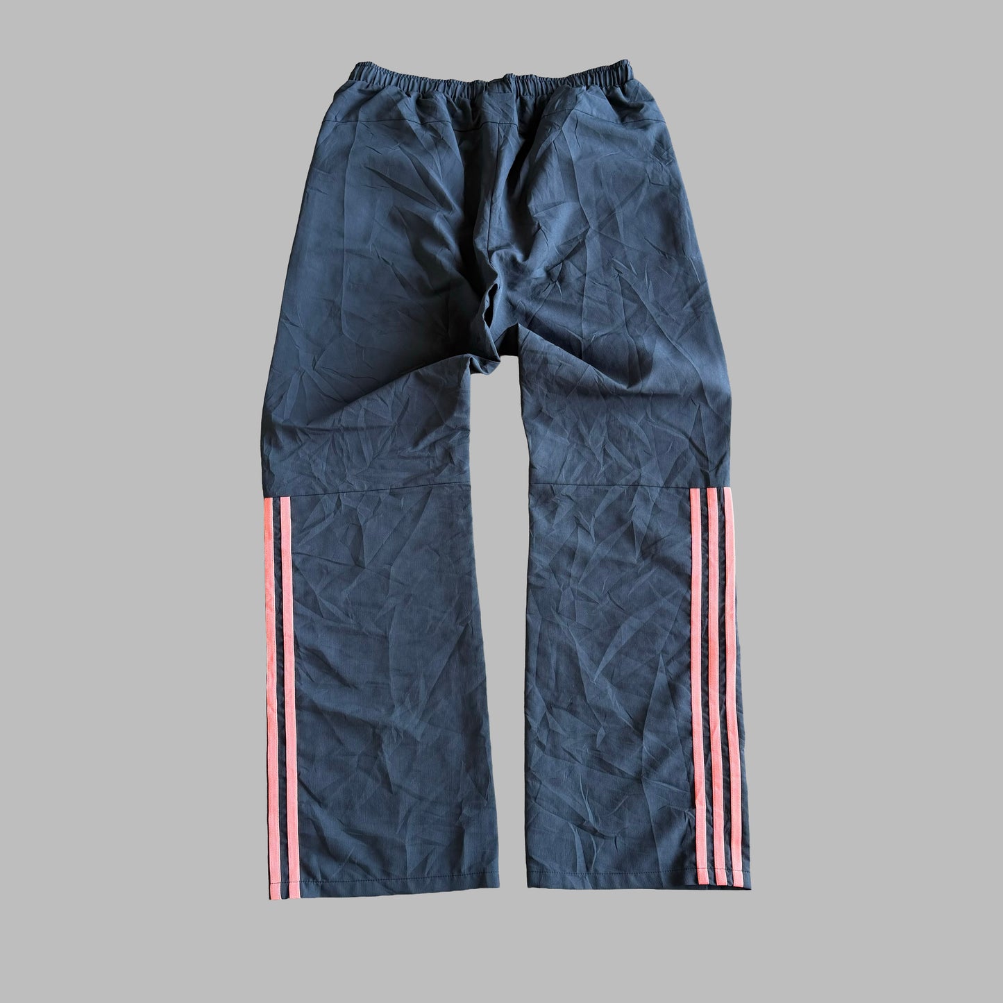 Y2K Adidas Striped Wide Leg Track Pants - S