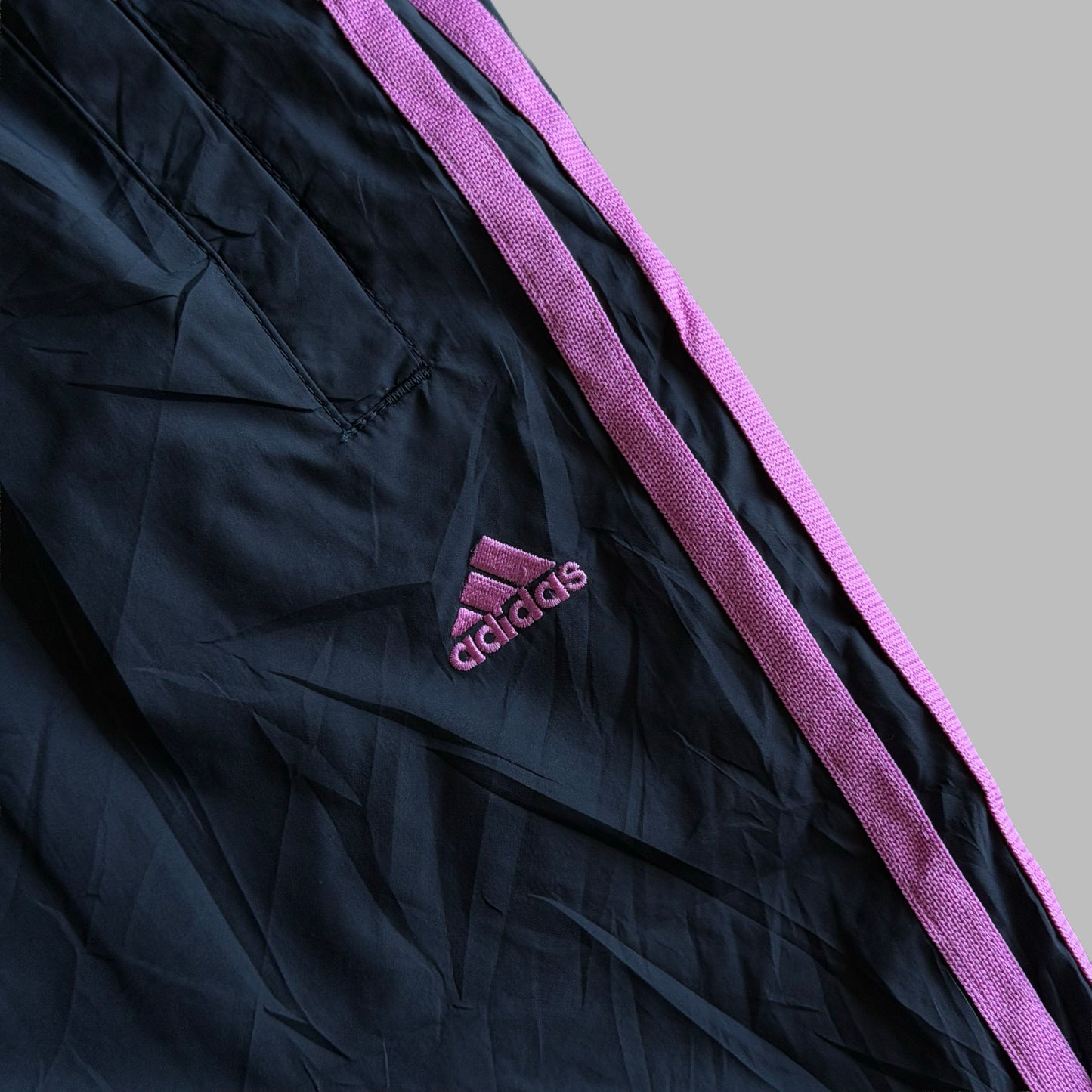 Y2K Adidas Three Stripe Track Pants - S