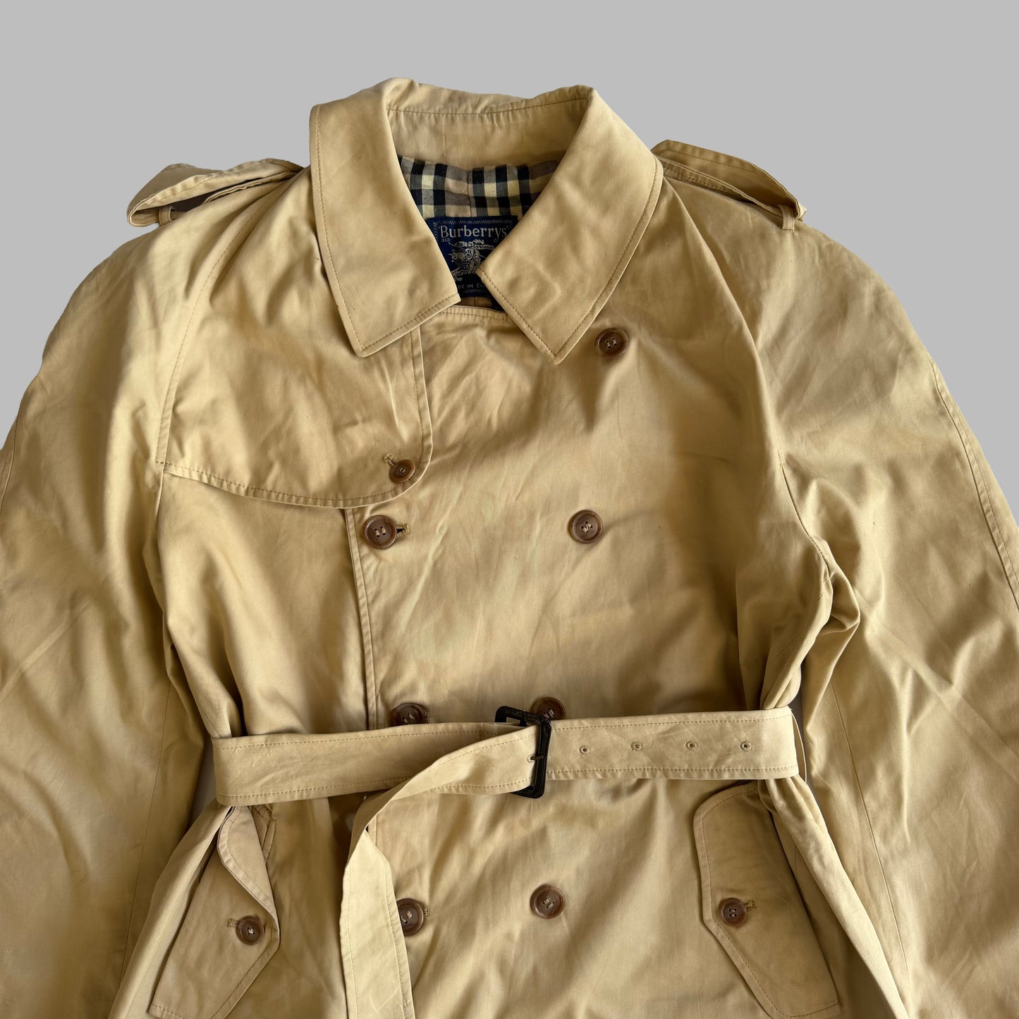 90s Burberry Double Breasted Trench Coat - XS/S