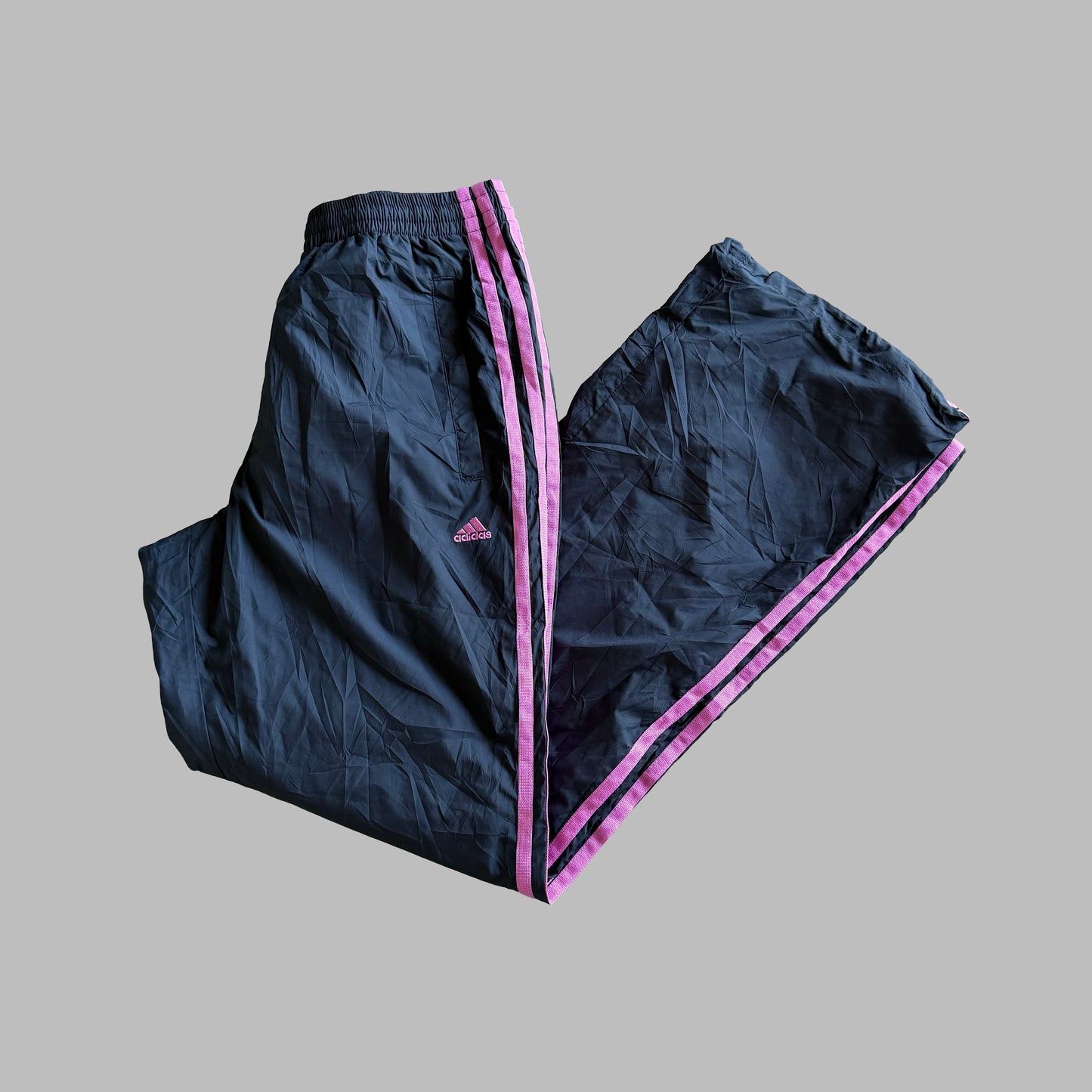 Y2K Adidas Three Stripe Track Pants - S