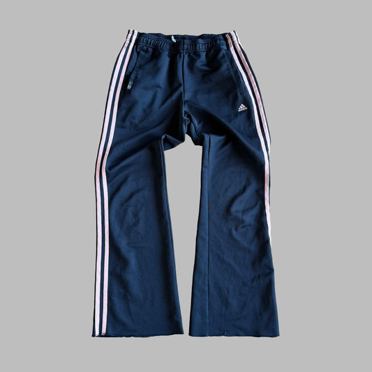 Y2K Adidas Three Stripe Flared Track Pants - S