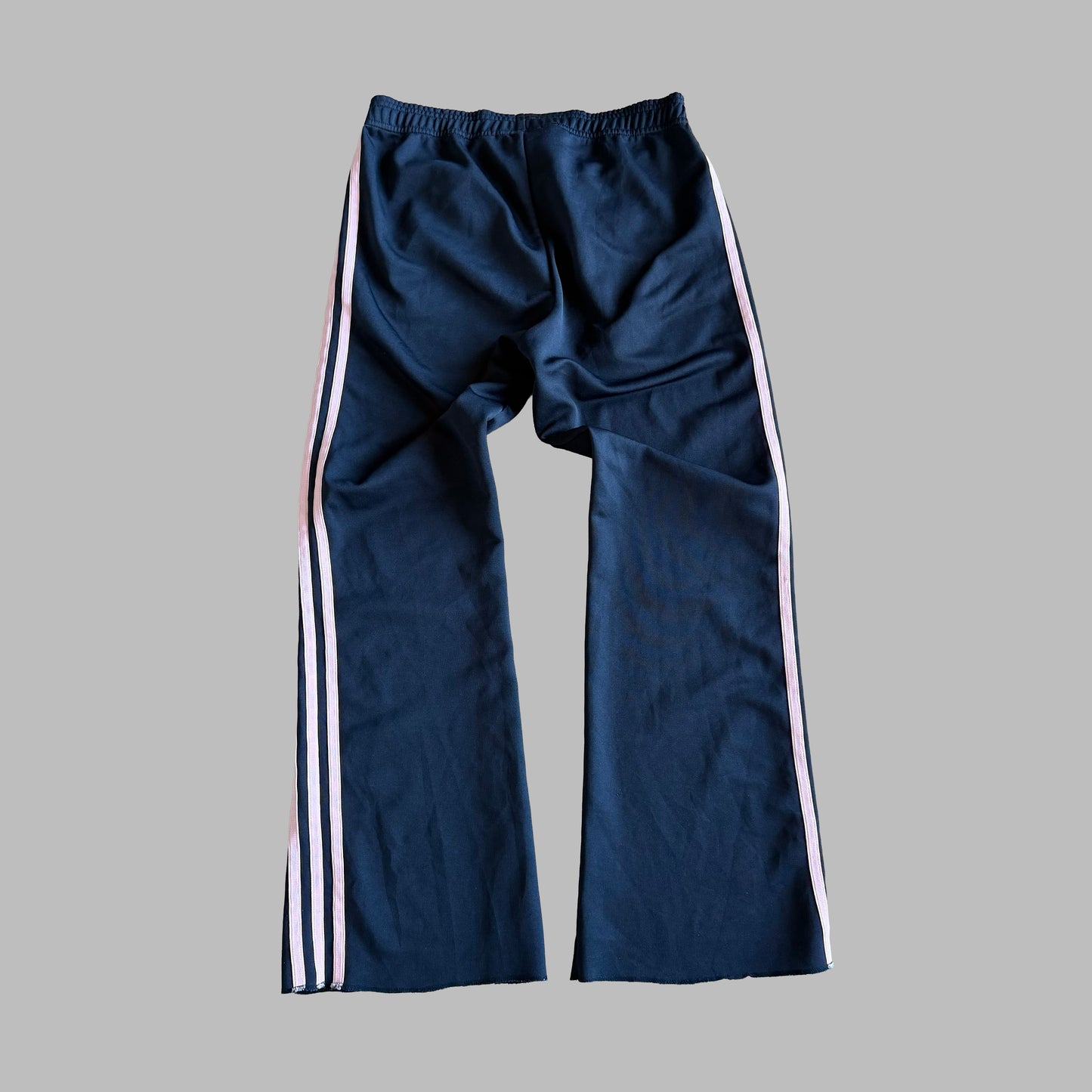 Y2K Adidas Three Stripe Flared Track Pants - S