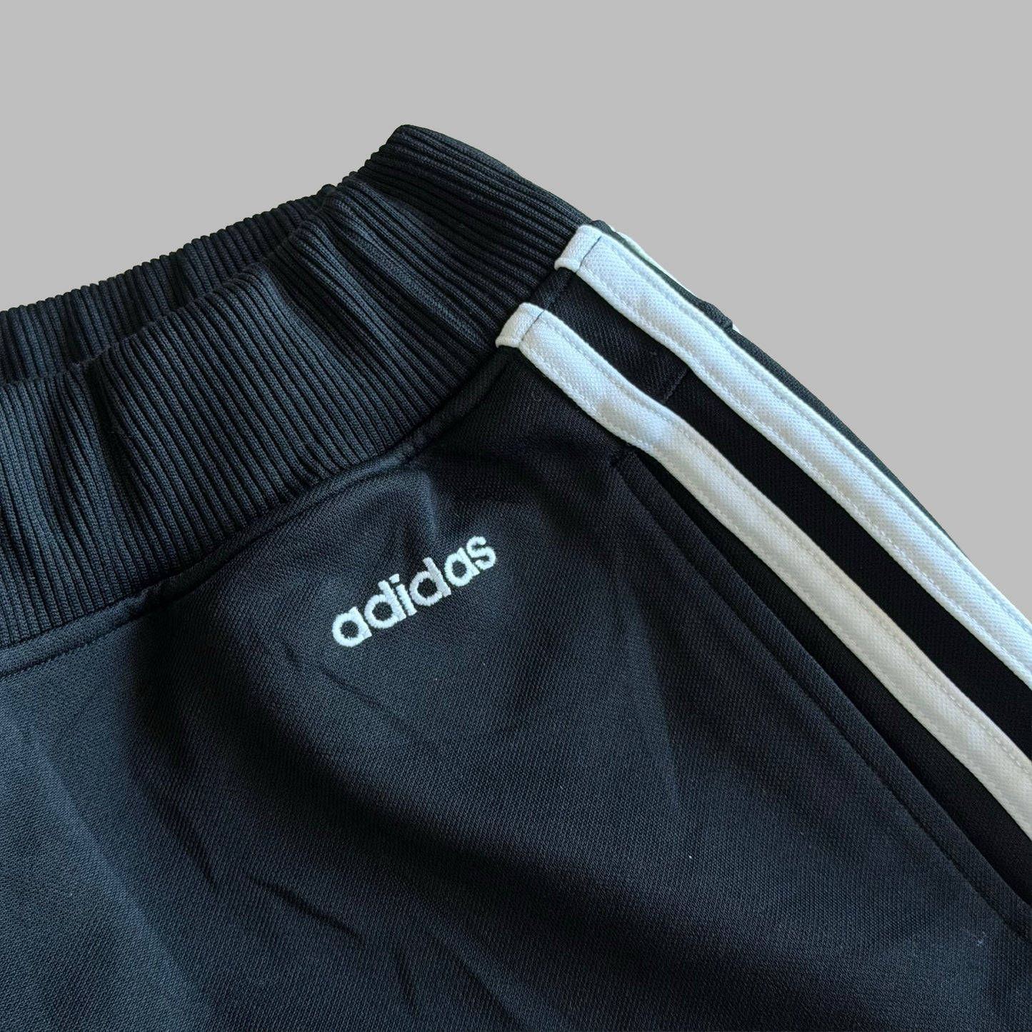 Y2K Adidas Three Stripe Wide Leg Track Pants - M