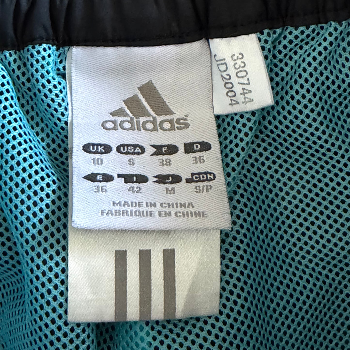 Y2K Adidas Three Stripe Baggy Track Pants - S