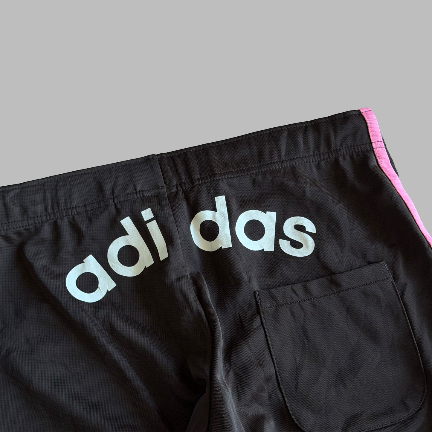 Y2K Adidas Three Stripe Straight Leg Track Pants - M