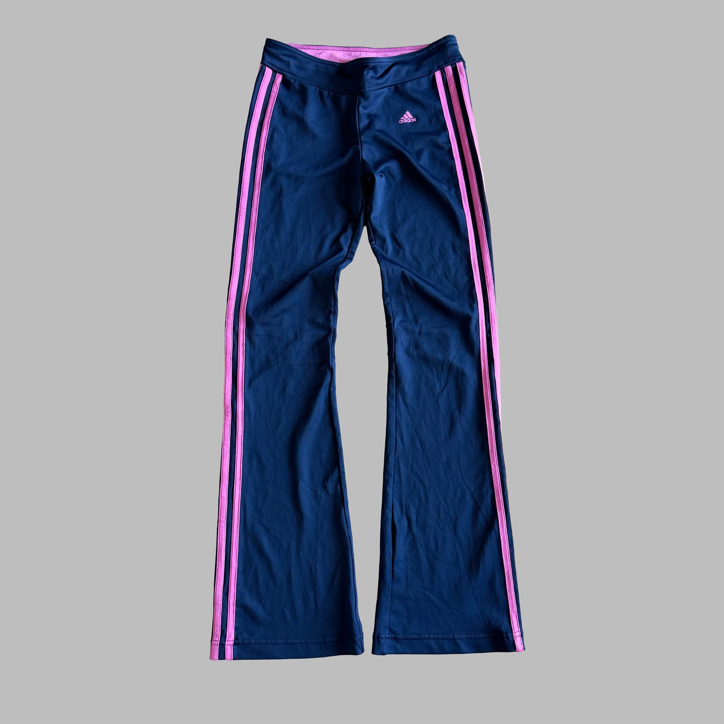 Y2K Adidas Three Stripe Activewear Pants - S