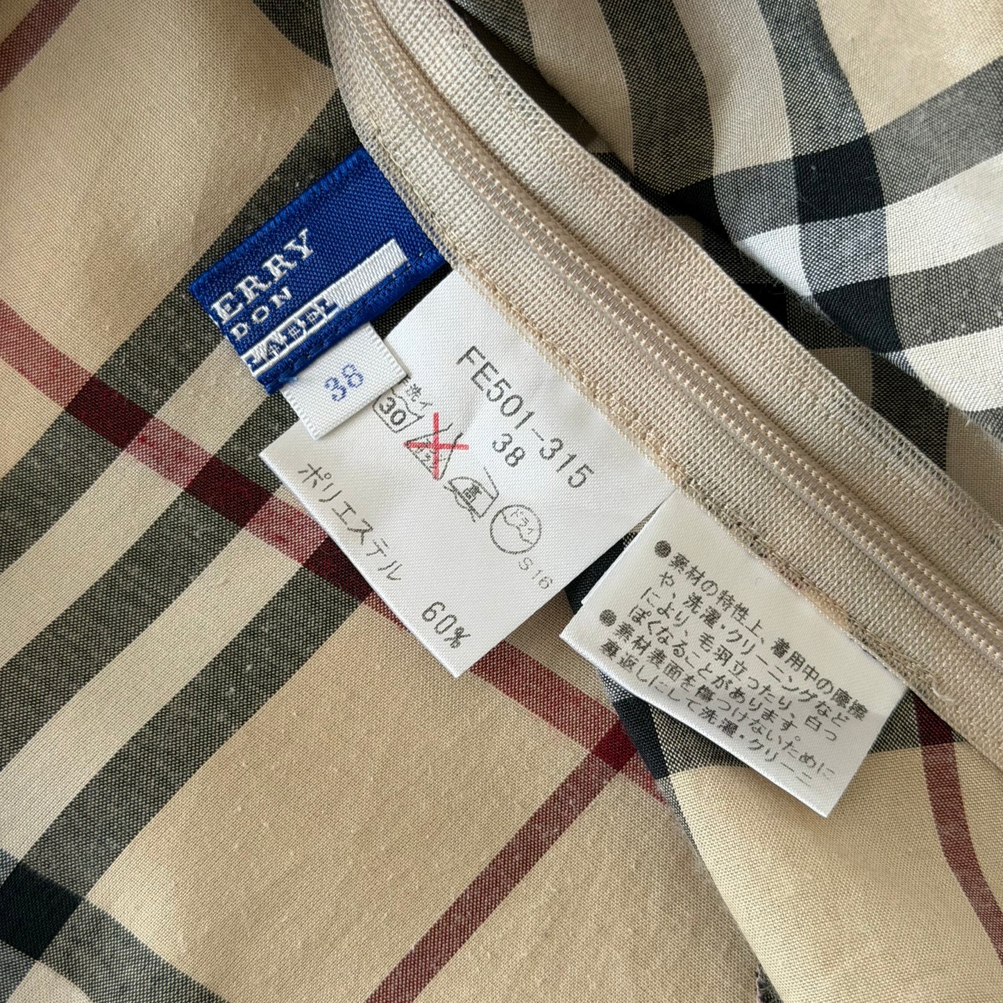 Y2K Burberry Blue Label Tie-Shoulder Cami Top - S