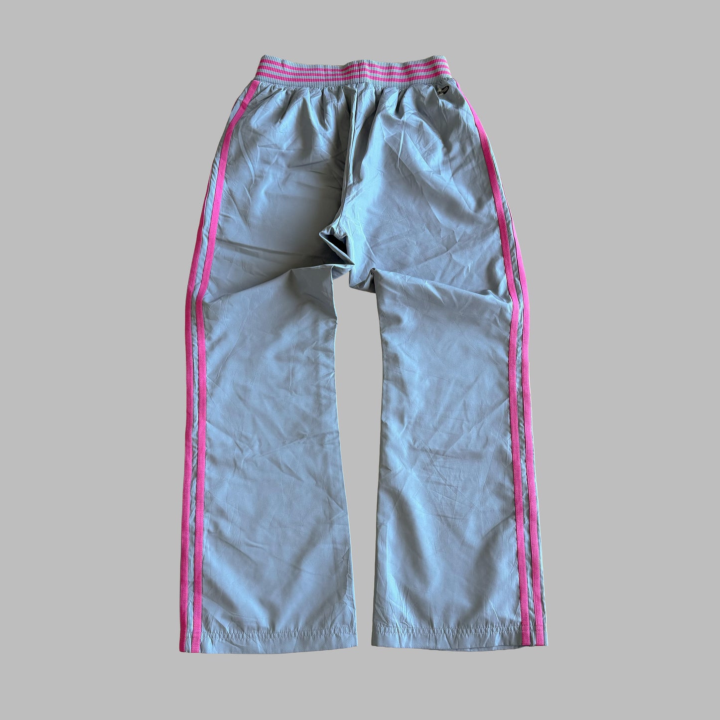 Y2K Adidas Three Stripe Wide Leg Track Pants - XS