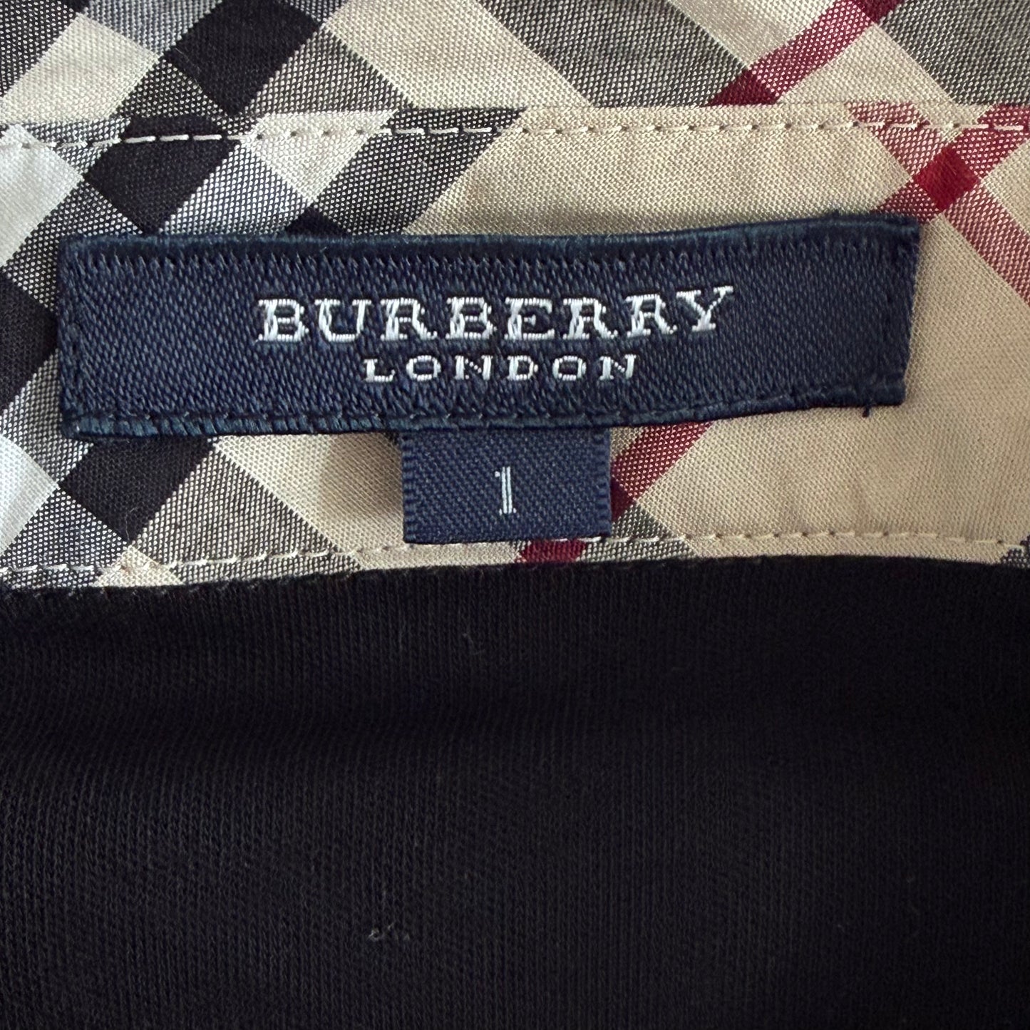 Y2K Burberry Nova Check Trim Polo Top - M/L