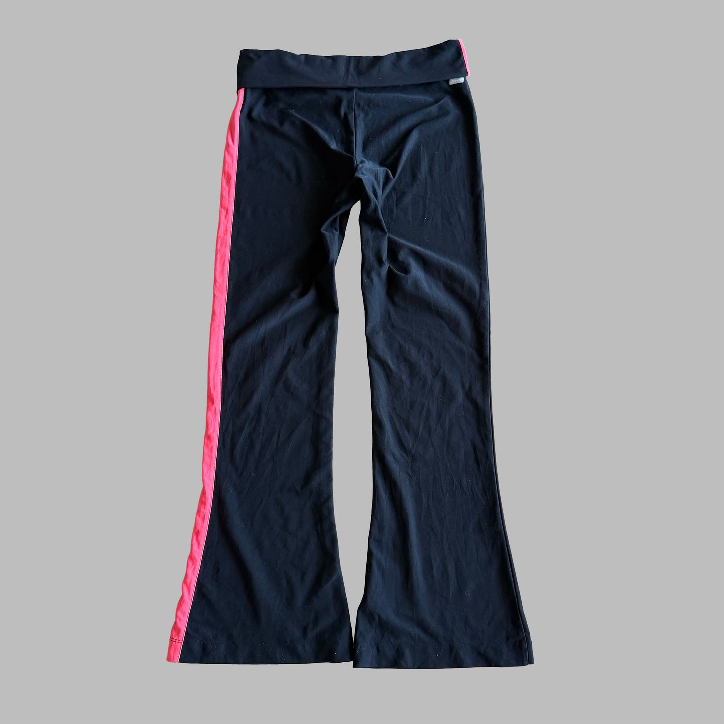 Y2K Nike Striped Fold-over Activewear Pants - S/M