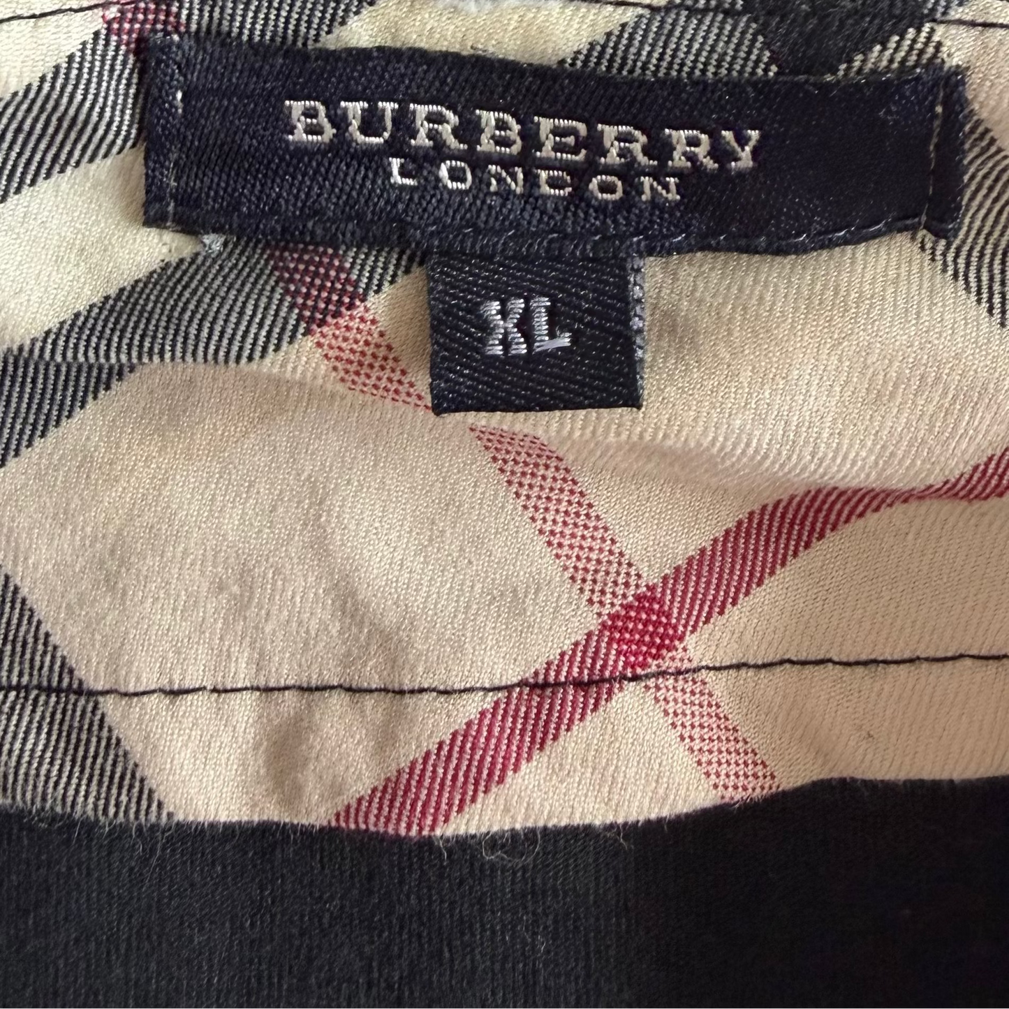 Y2K Burberry Nova Check Trim Zip-Up Top - M