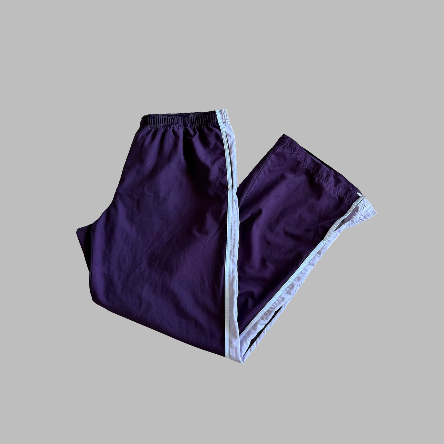 Y2K Nike Striped Wide Leg Track Pants - XL