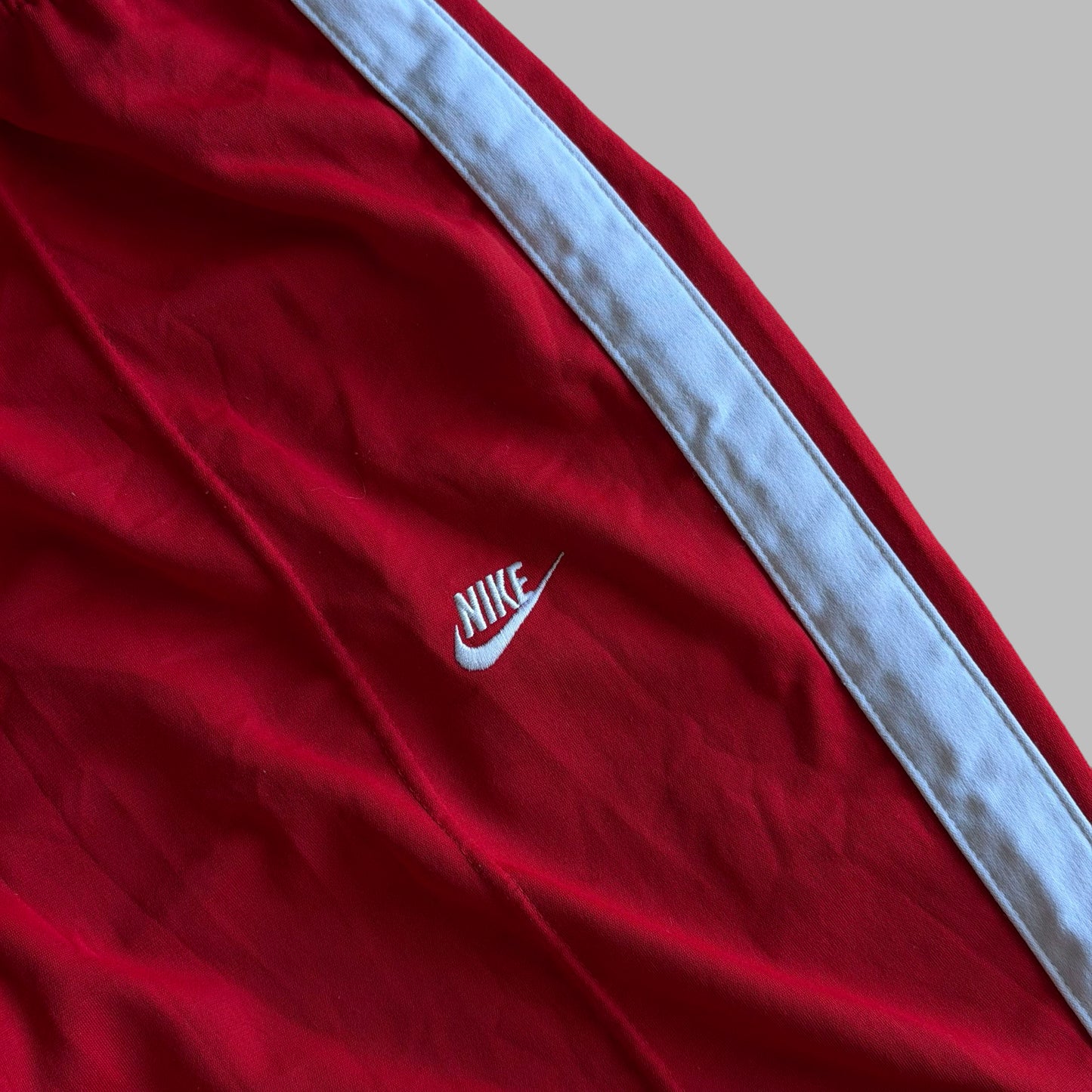 Y2K Nike Striped Wide Leg Cotton Track Pants - S