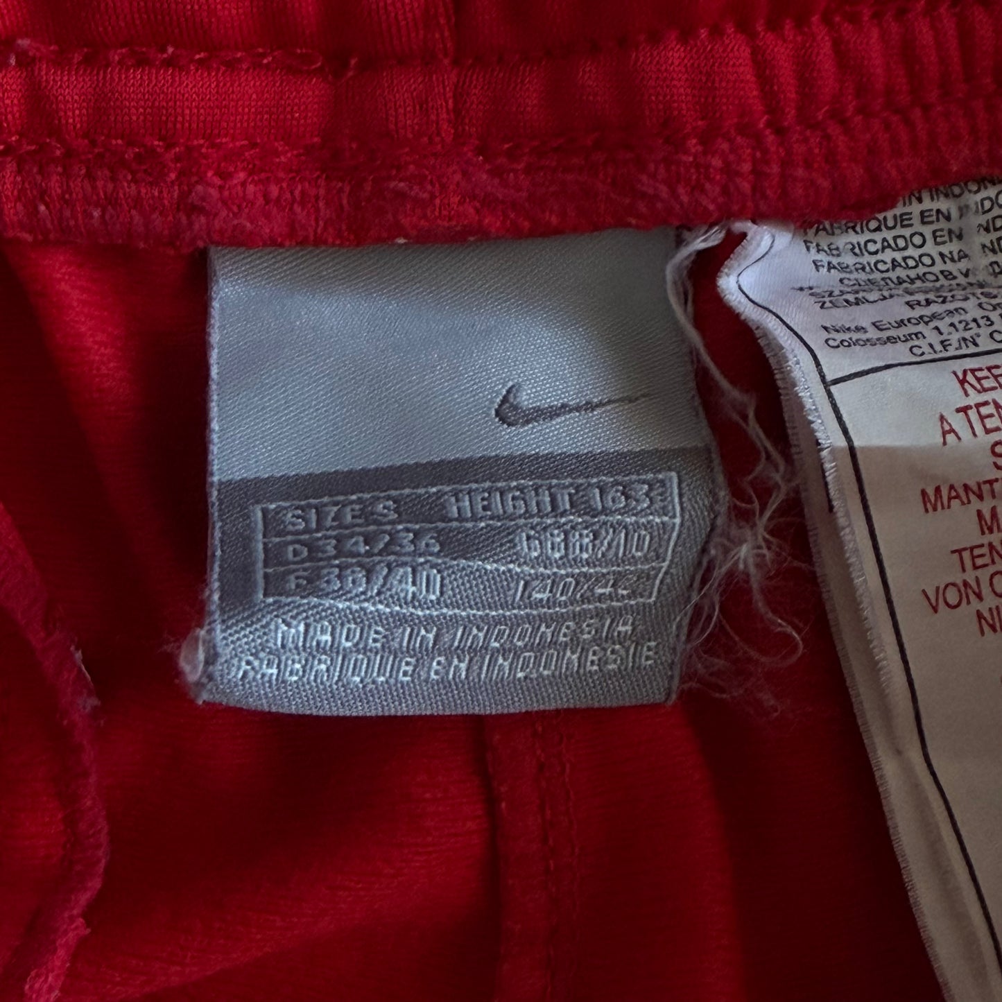 Y2K Nike Striped Wide Leg Cotton Track Pants - S