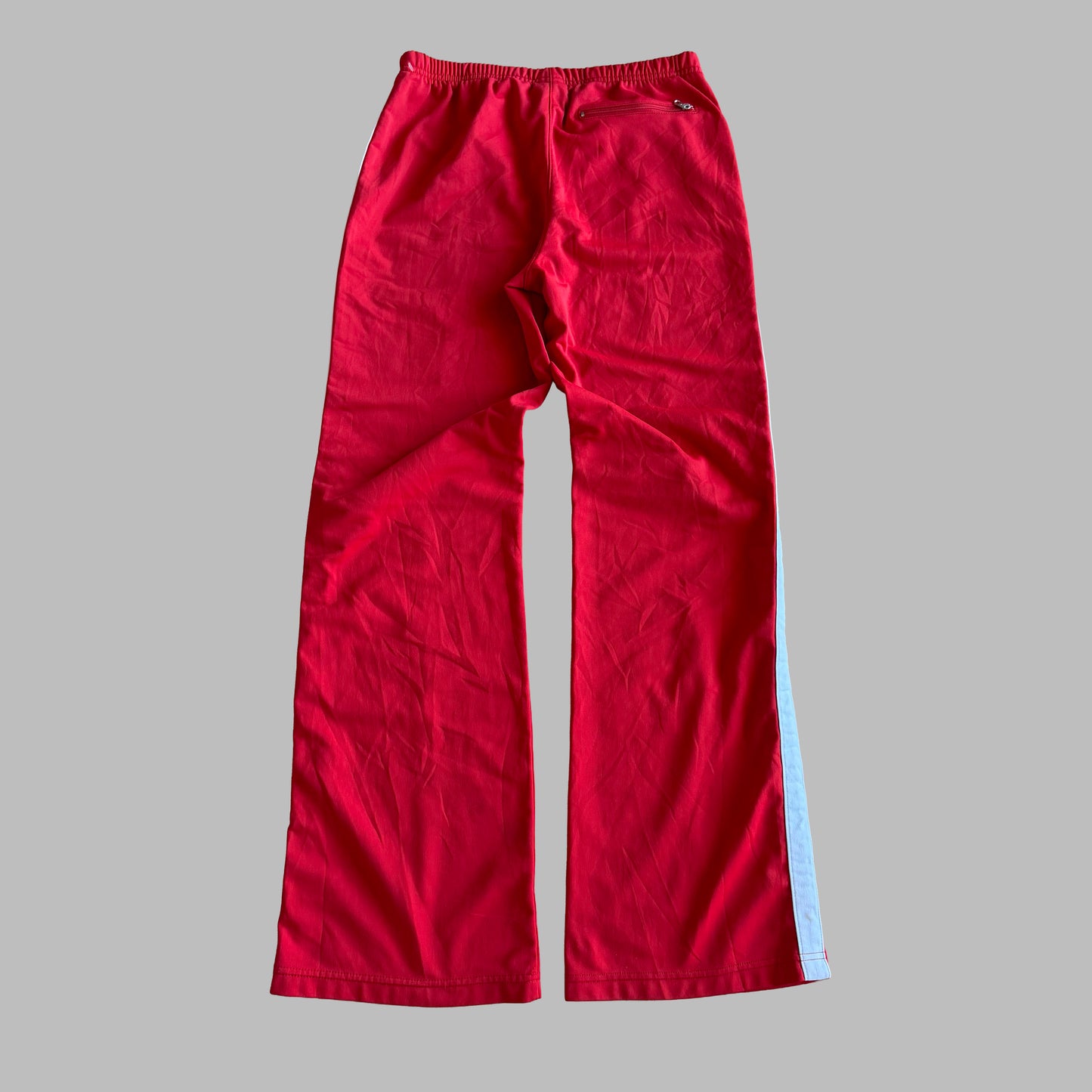 Y2K Nike Striped Wide Leg Cotton Track Pants - S