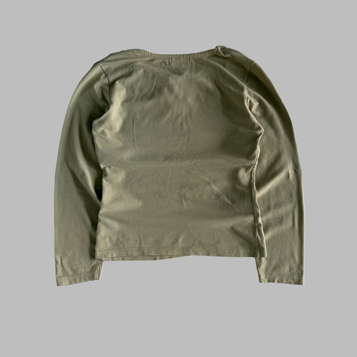 Y2K Burberry Tie Neck Long Sleeve Top - M/L