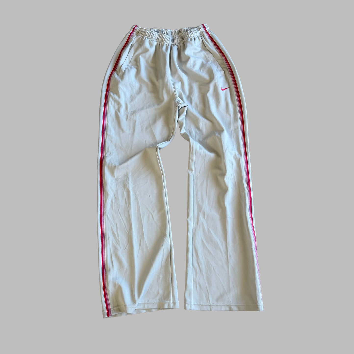 Y2K Nike Striped Straight Leg Track Pants - XS