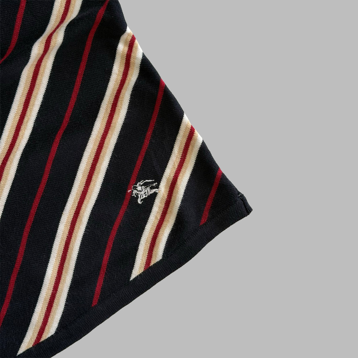 Y2K Burberry Striped Knitted Top - L
