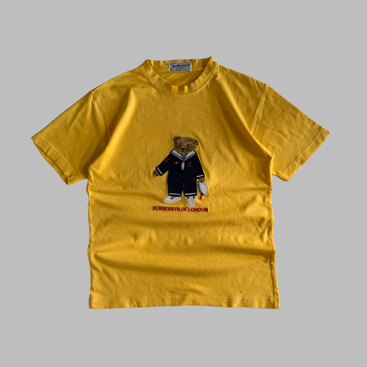 90s Burberry Sailor Bear T-Shirt - S/M