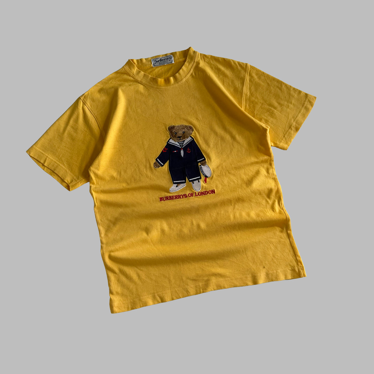 90s Burberry Sailor Bear T-Shirt - S/M