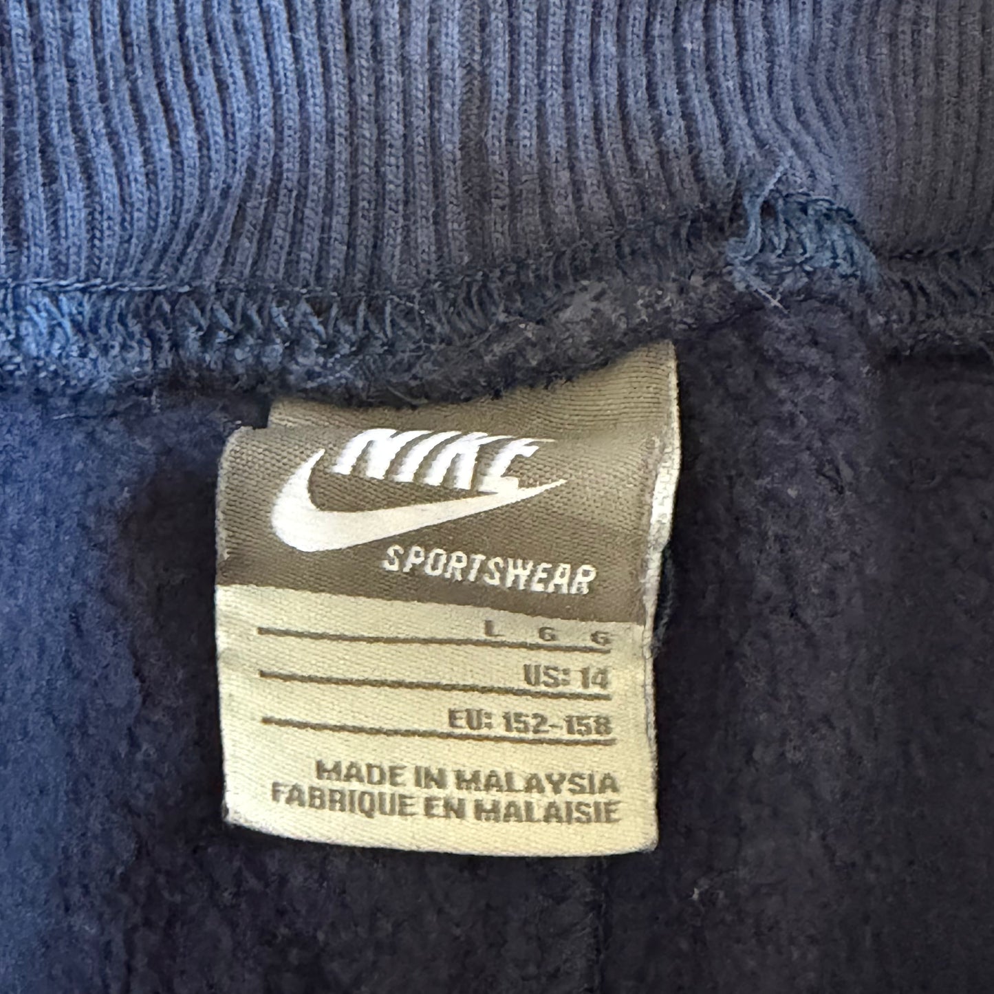 Y2K Nike Striped Wide Leg Cotton Track Pants - S
