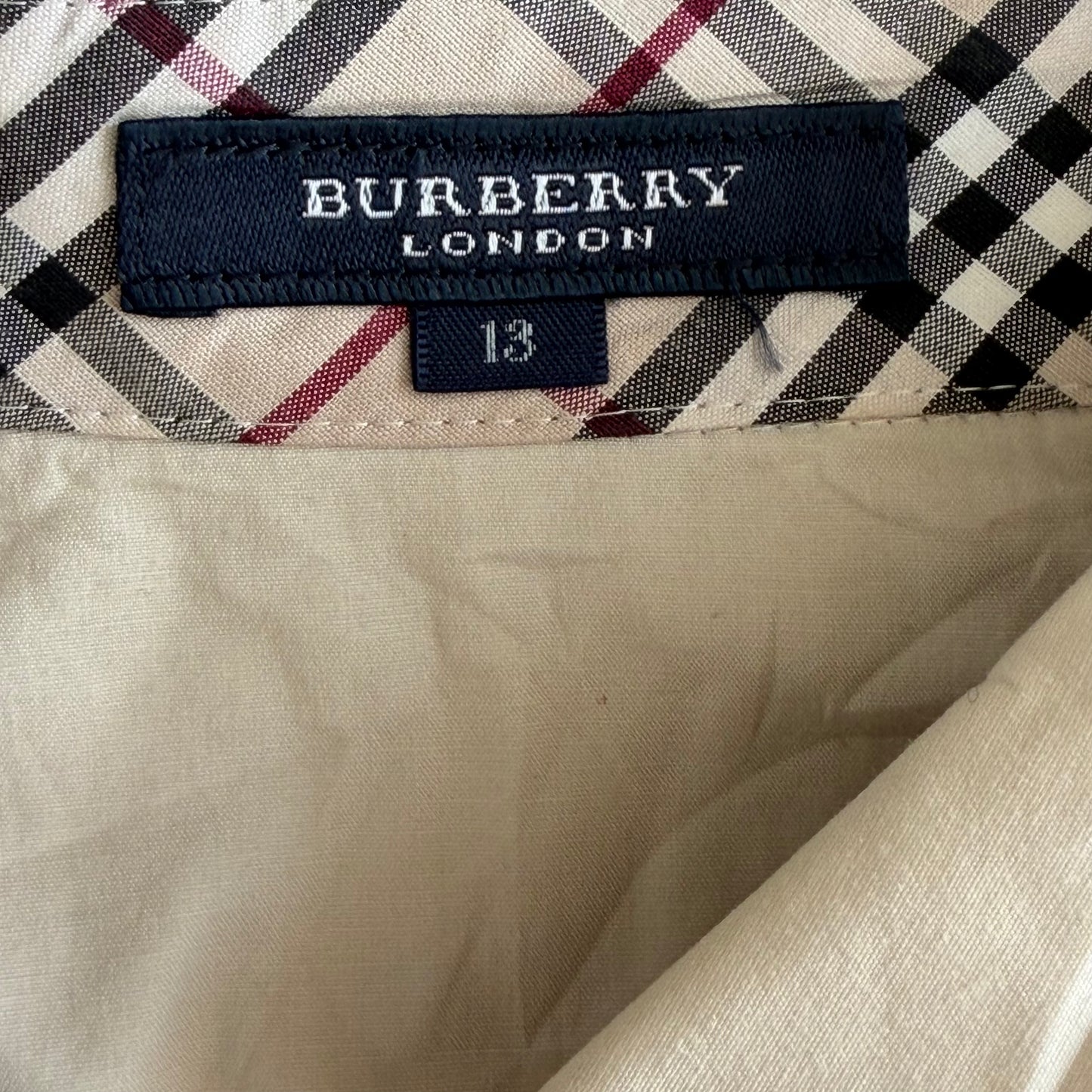 Y2K Burberry Lightweight Button Up Shirt - L