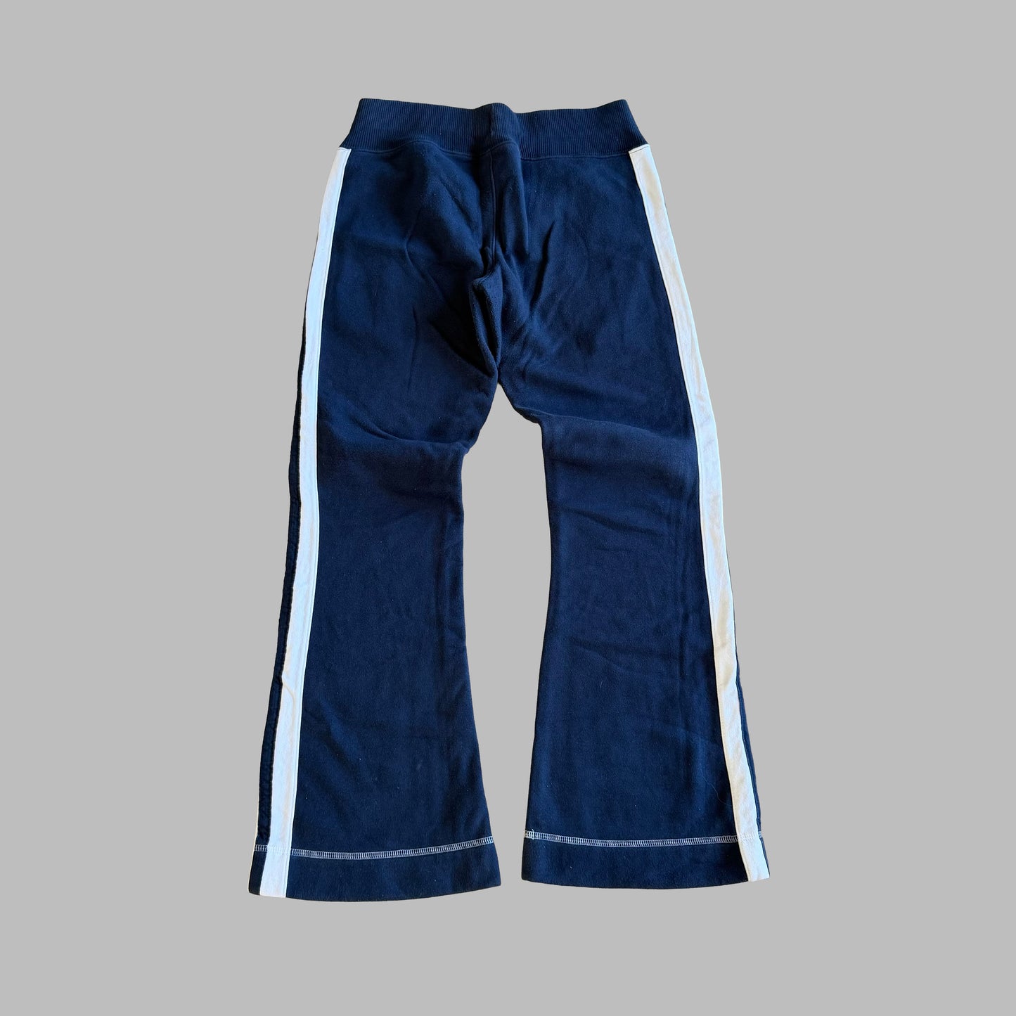 Y2K Nike Striped Wide Leg Cotton Track Pants - S
