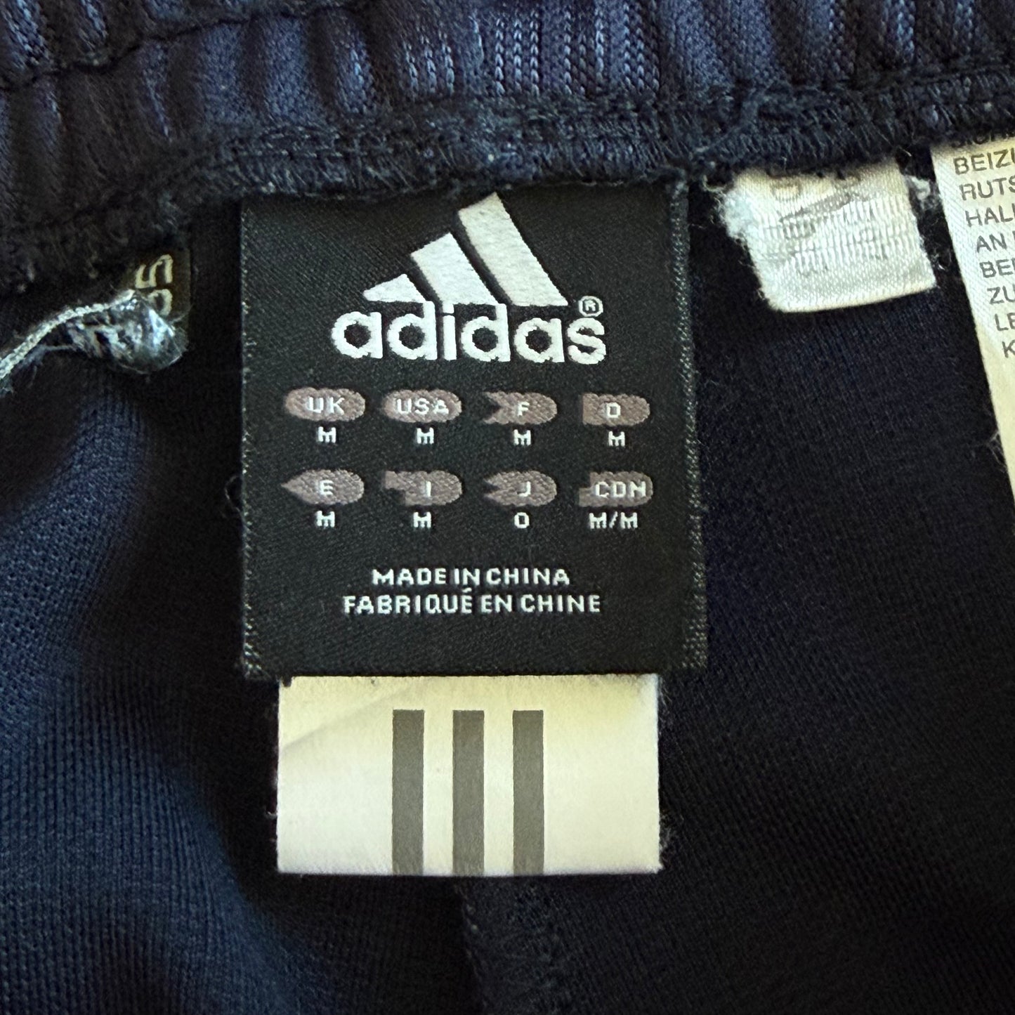 Y2K Adidas Three Stripe Straight Leg Track Pants - L