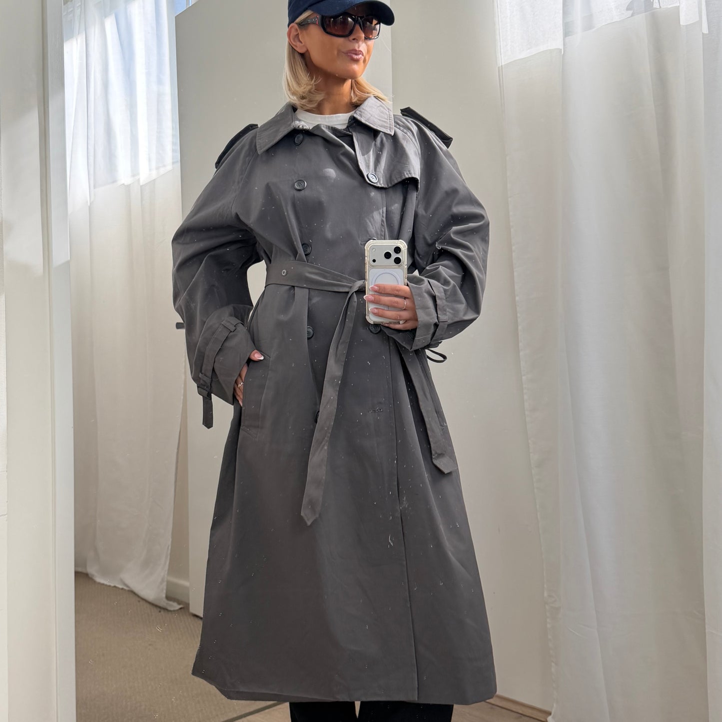 90s Burberry Double Breasted Trench Coat - L/XL